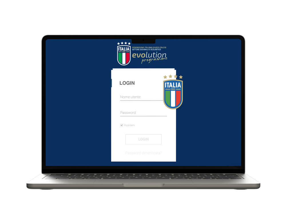 Evoapp - Pagina di accesso riservata dell'applicazione dell'Evolution Programme